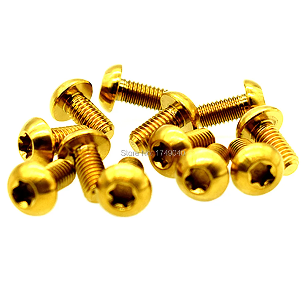 M5x10mm болт из титанового сплава золота тормоза винт T25 с шестигранной головкой