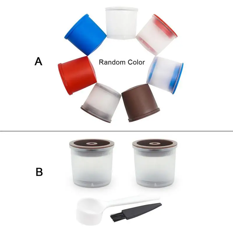 

Reusable Coffee Capsule With Plastic Spoon Filter Pod And Brush 51-100ML Filters Kitchen Dining Bar For All Illy Coffee Machines