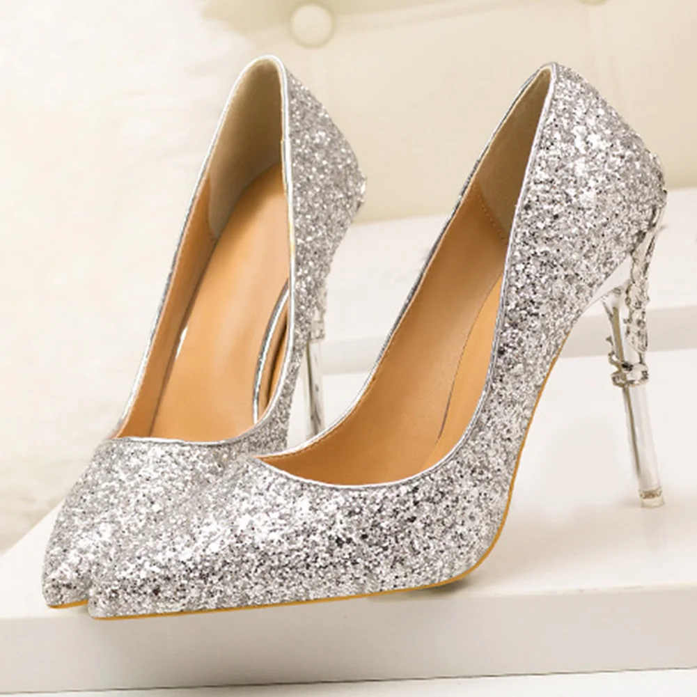 sequin stilettos
