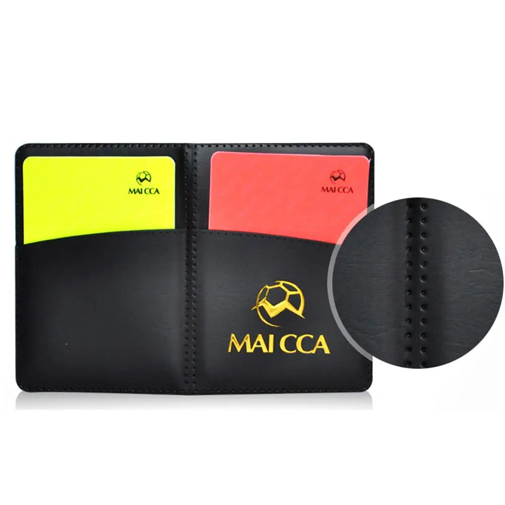 

Football Red And Yellow Cards Record Red Card Yellow Card Referee Tool Equipment With Case And Ballpoint Pen Game Accessories