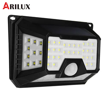 

ARILUX Waterproof 66 LED Solar Light 3 Modes PIR Motion Sensor Wall Lamp Outdoor Garden Light Emergency Security Solar Light