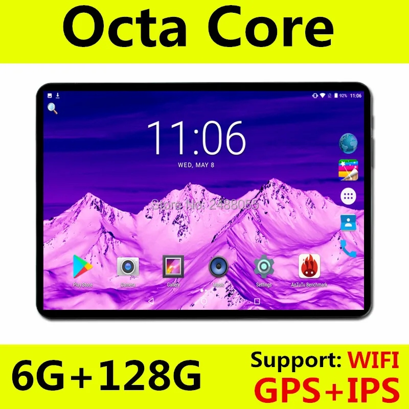  Super Fast 10 inch tablet Octa Core Android 8.0 OS 6GB RAM 128GB ROM 1280X800 IPS Screen tablets 10