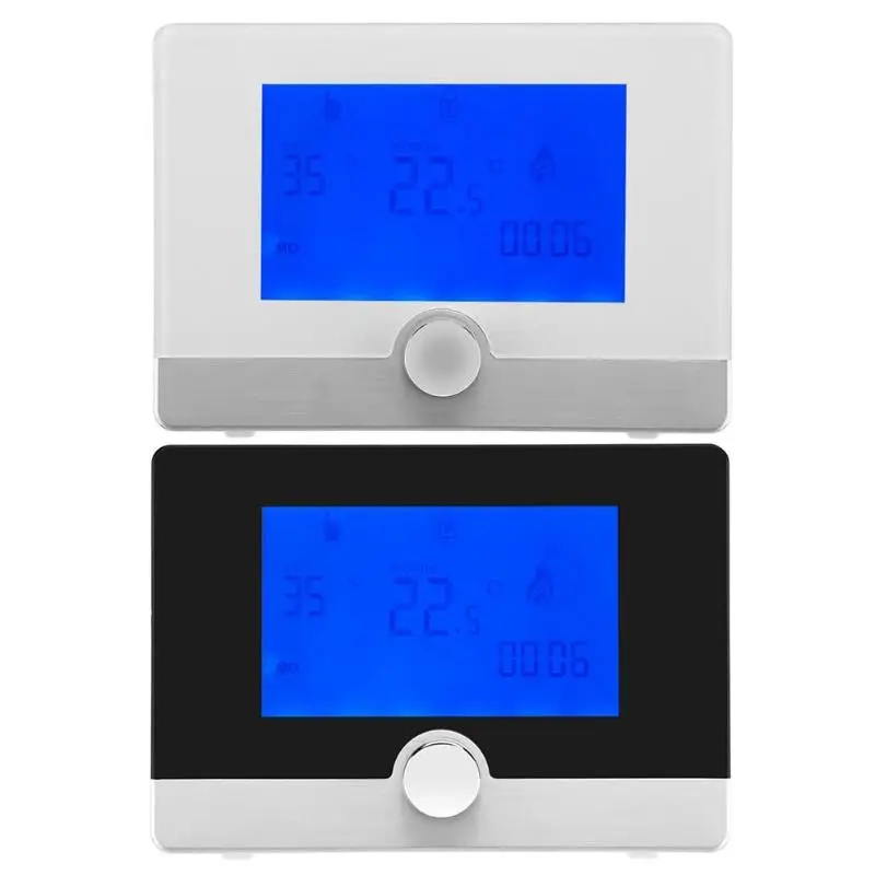 

LCD Smart Programmable Thermostat Electric Heating Temperature Controller Digital Display Touchscreen Thermostat