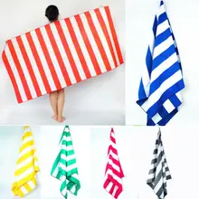 Летние быстросохнущая пляжная подстилка Повседневное праздник пикника полотенце из микрофибры мешок песка компактный полосатый дизайн пляж дамы Cover Up коврик