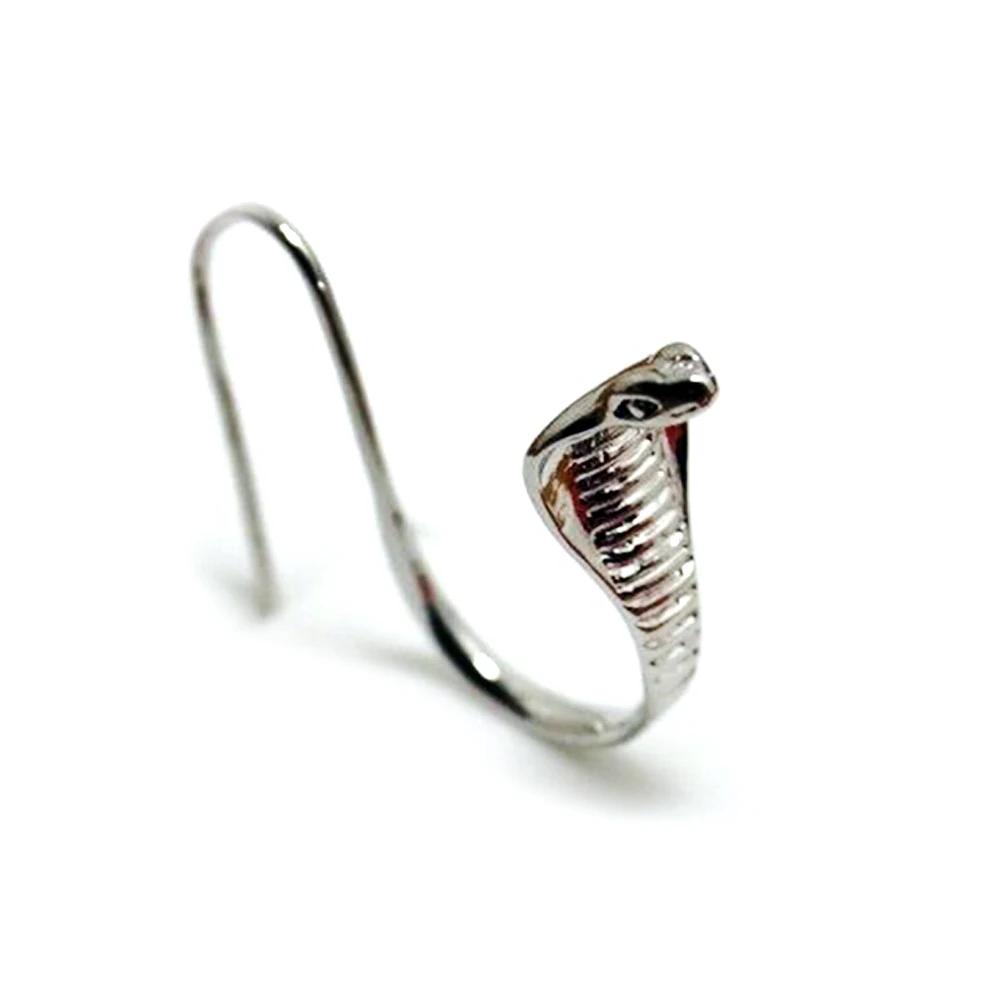 

Creative Punk Design Women's Geometric Cobra Snake Dangling Earrings Fairy Silver Animal Statement Drop Earring Jewelry For Gift