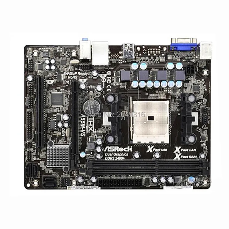 

For ASRock A55M-VS Original Used Desktop Motherboard A55 Socket FM1 DDR3 SATA2 USB2.0 Micro ATX