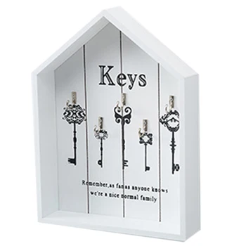 

Creative Home Wall Decor Wooden Key Hook Cargo Storage Box Multi-Purpose Wall Coat Keys Bags Clothes Hanging Hook Storage Hold