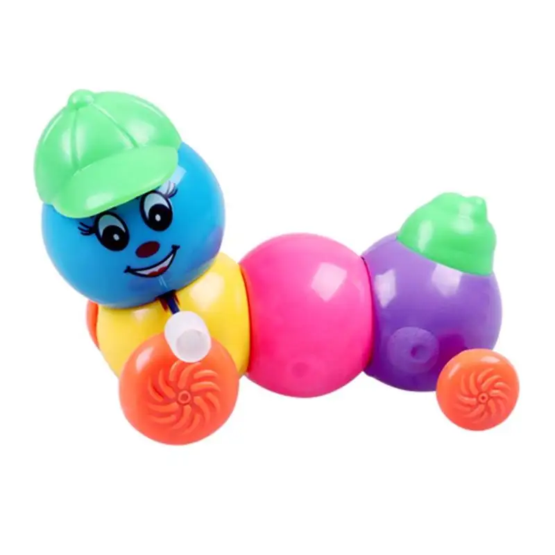 Kids Clockwork Anti Shock Toys Colorful Wind Up Caterpillar Toy