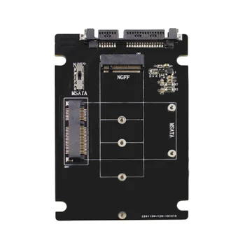 

100% high quality Adapter Card Expansion Card All 2 in 1 mSATA to SATA NGFF(M.2) to SATA III SATA3 Converter /Adapter