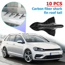 VODOOL 10 pz/lotto Car Styling Universale Shark Fin Kit Diffusore Spoiler Auto Auto Tetto Ala di Coda Vortex Generator Decor Adesivi