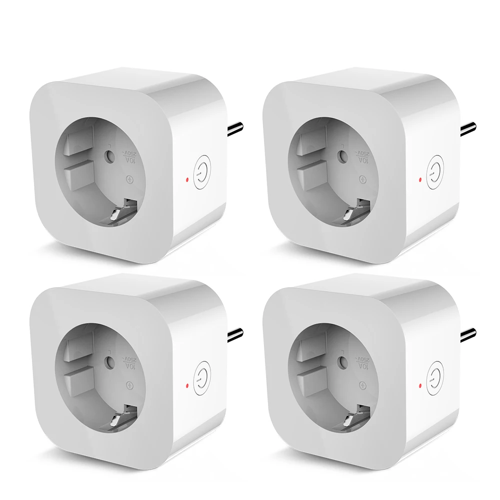 

4PCS Elelight PE1004T Smart Sockets Remote Control Outlet with Timing Function Works with Google Home,Amazon Alexa Power Monitor