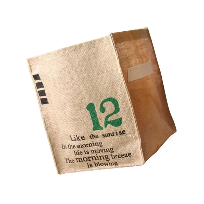 1 قطعة صندوق تخزين الجوت طوي حقيبة الغسيل المنزلية إمدادات أشتات المنظم خزانة ملابس سلة ل النوم المنزل فندق