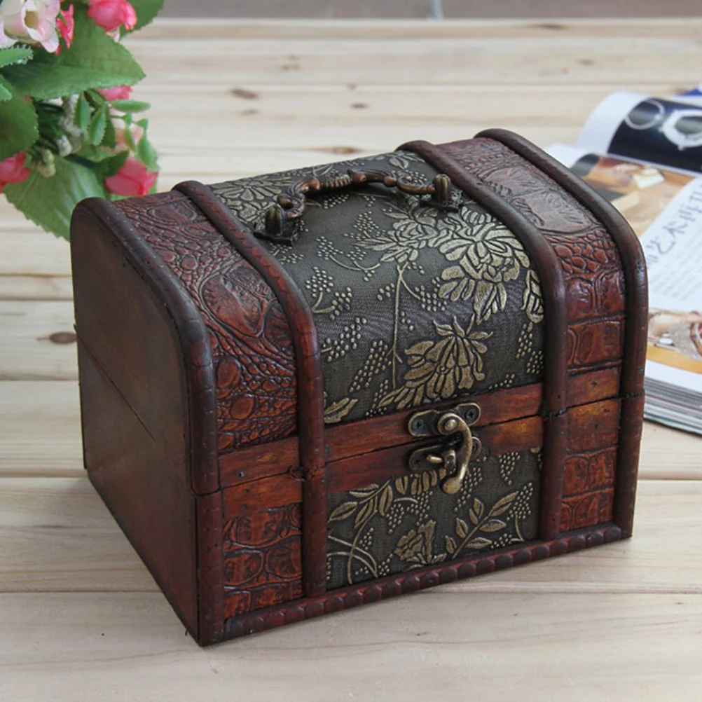 3pcs Jewelry Storage Box Wooden Durable Antique Sundries Box for Girls Women Jewelry Organizer