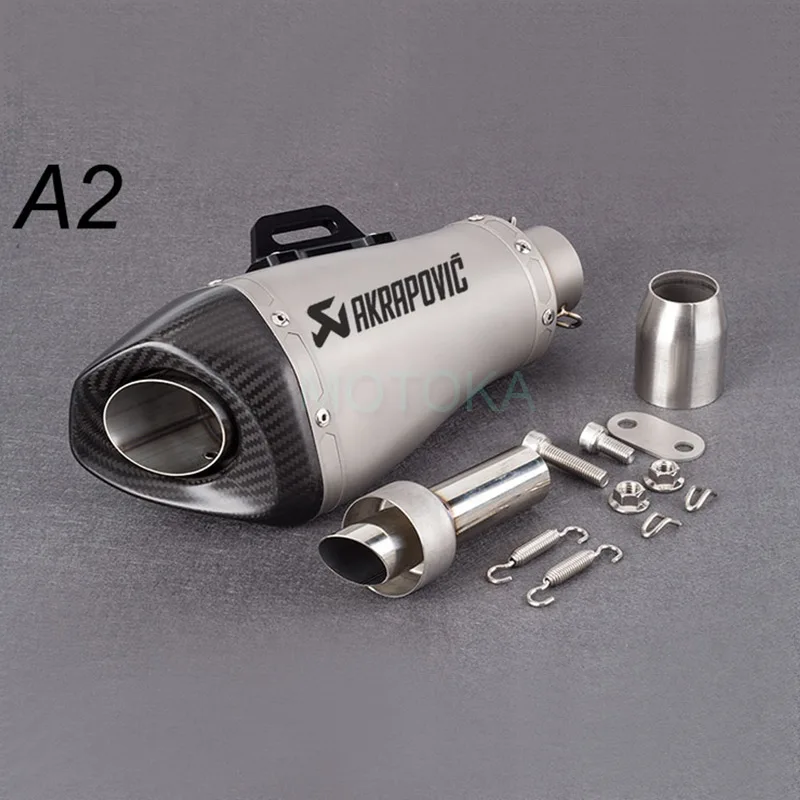 S1000RR Z900 GSXR750 S1000XR GSX250 R3 R6 R25 de Escape de la motocicleta tubo de fibra de carbono Universal entrada 51mm Akrapovic silenciador de Escape