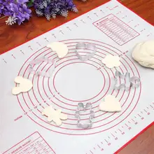 60*40 см инструмент складные силиконовые инструменты для выпечки мягкая раскатка Кондитерская доска резка помадка торт тесто коврик высокая термостойкость