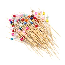 100 шт Одноразовые Деревянные Шпажки для фруктов закуски напитки коктейли Напитки палочки зубочистки для свадебной вечеринки барбекю день рождения