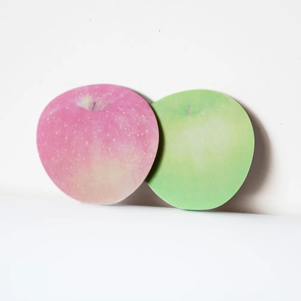 

5pcs/lot Fruit Note Memo Pads Portable Scratch Paper Notepads Post Sticky Apple Shape new style writing pad