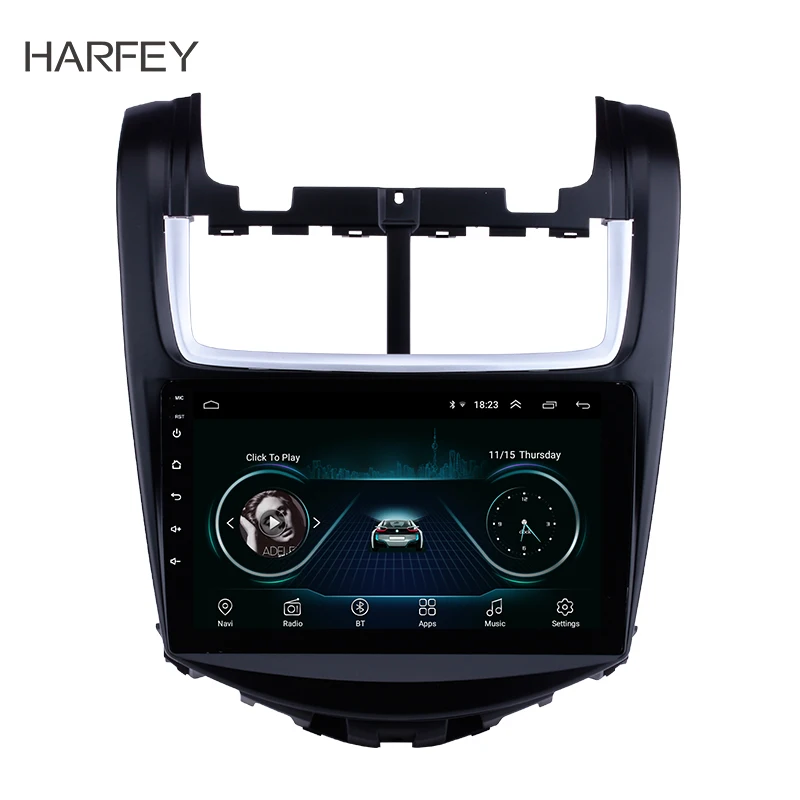 

Harfey MP5 Player 9" Navigation System Android 8.1 Car Multimedia Player Radio For 2014 Chevy Chevrolet Aveo with AUX Bluetooth