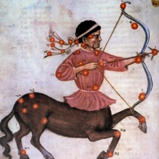Sagittarius or Archer Signs of the Zodiac by artist unknown (from Atlas Celeste De Strabov) Poster Print (18 x 24) | Дом и сад