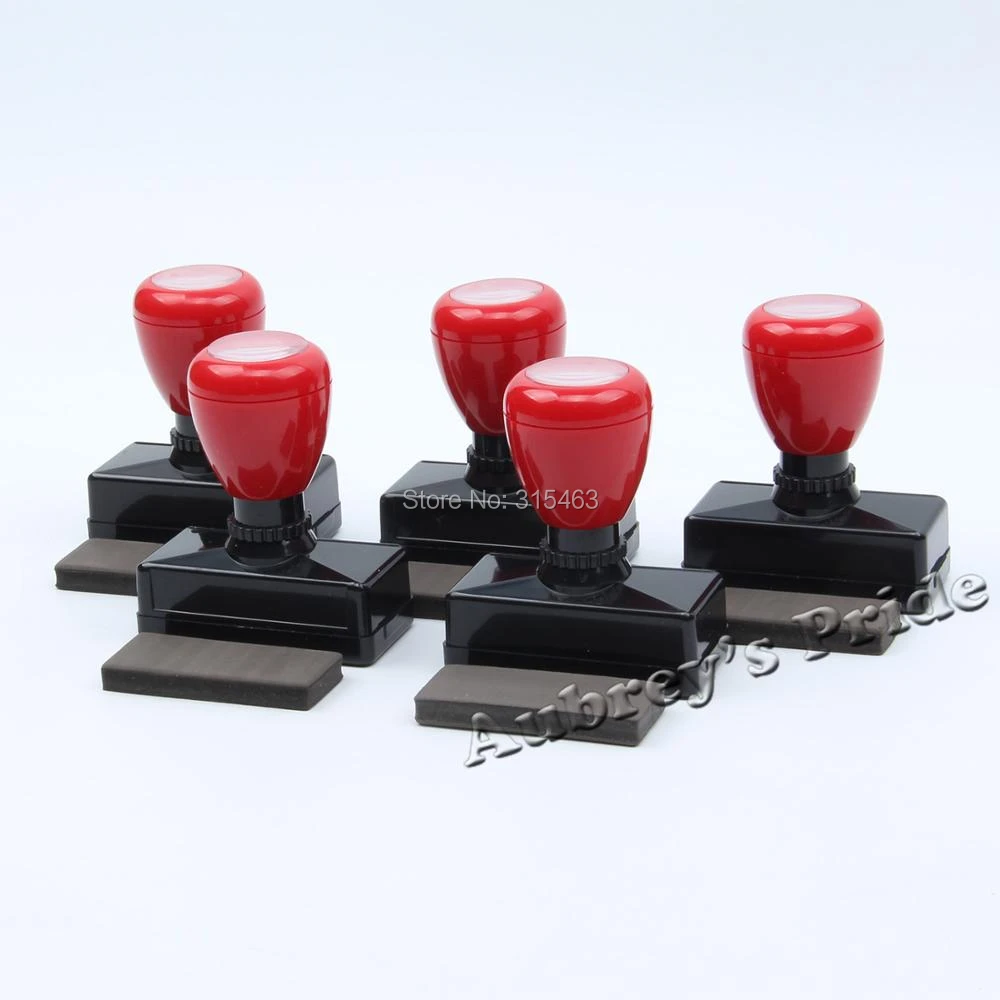 Carcasa de sello de soporte rectangular, almohadilla goma de 7mm para máquina Flash de retrato fotosensible, sello de fabricación de estampación, 22x67mm, 5 uds.|Sellos| - AliExpress