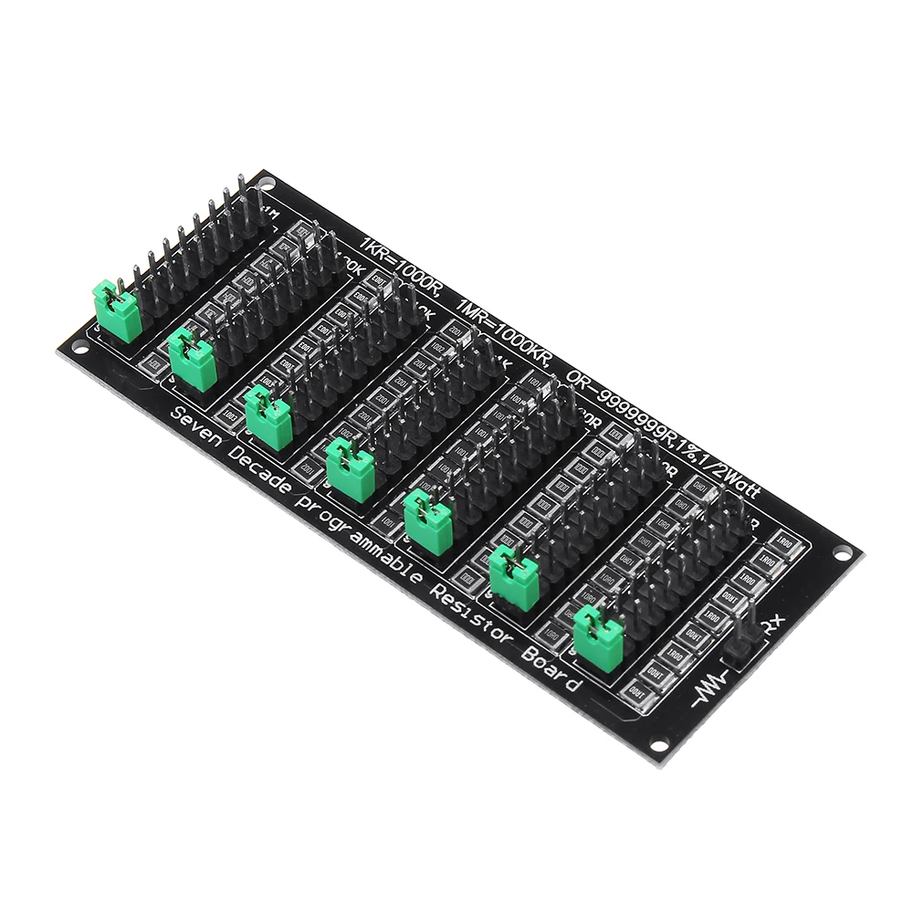 

200V 1R - 9999999R Seven Decade Programmable Adjustable for SMD Resistor Slide Resistor Board Step Module