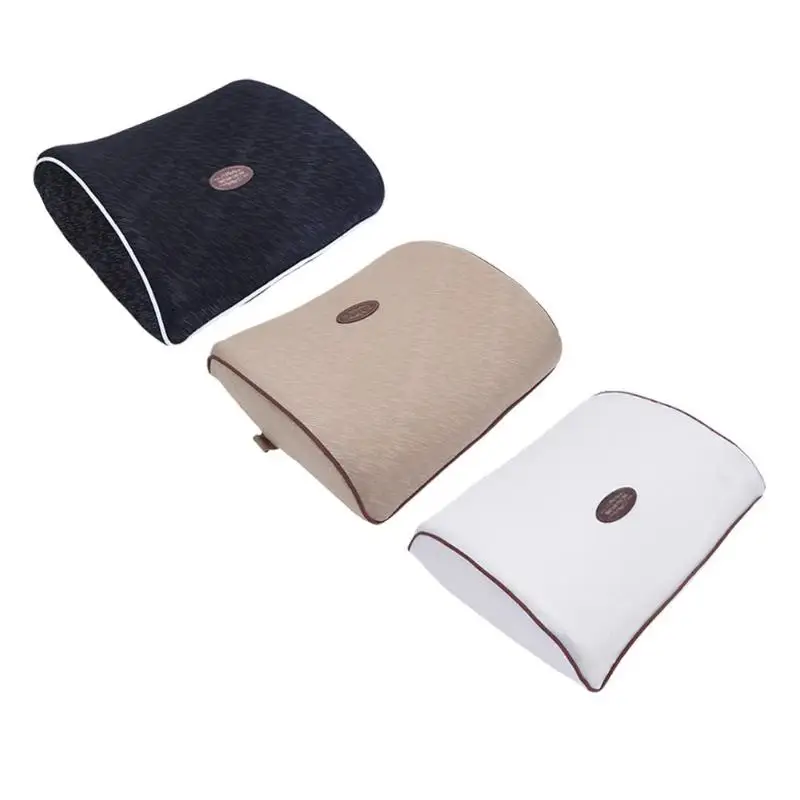 

Black Car Waist Cushion Memory Cotton Lumbar Neck Pillow Massage Headrest Car Interior Supplies for Back Support Pad Seat