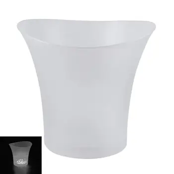 

LED Ice Bucket Champagne Wine Beer Cooler Xmas Party 5L - white