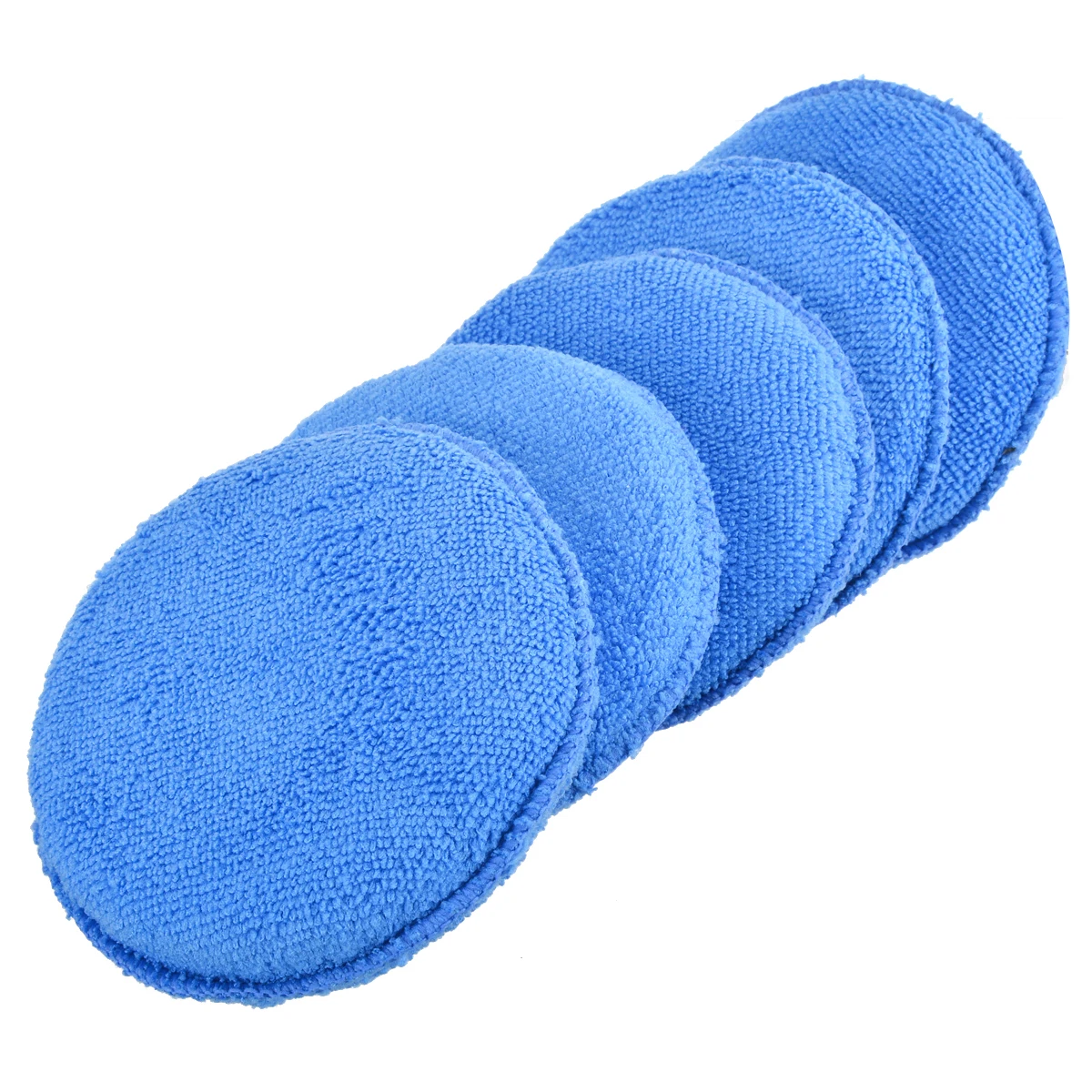 

5Pcs/lot Car Vehicle Wax Polish Foam Sponge Hand Soft Wax Blue Sponge Pad/Buffer For Car Detailing Care Wash Clean
