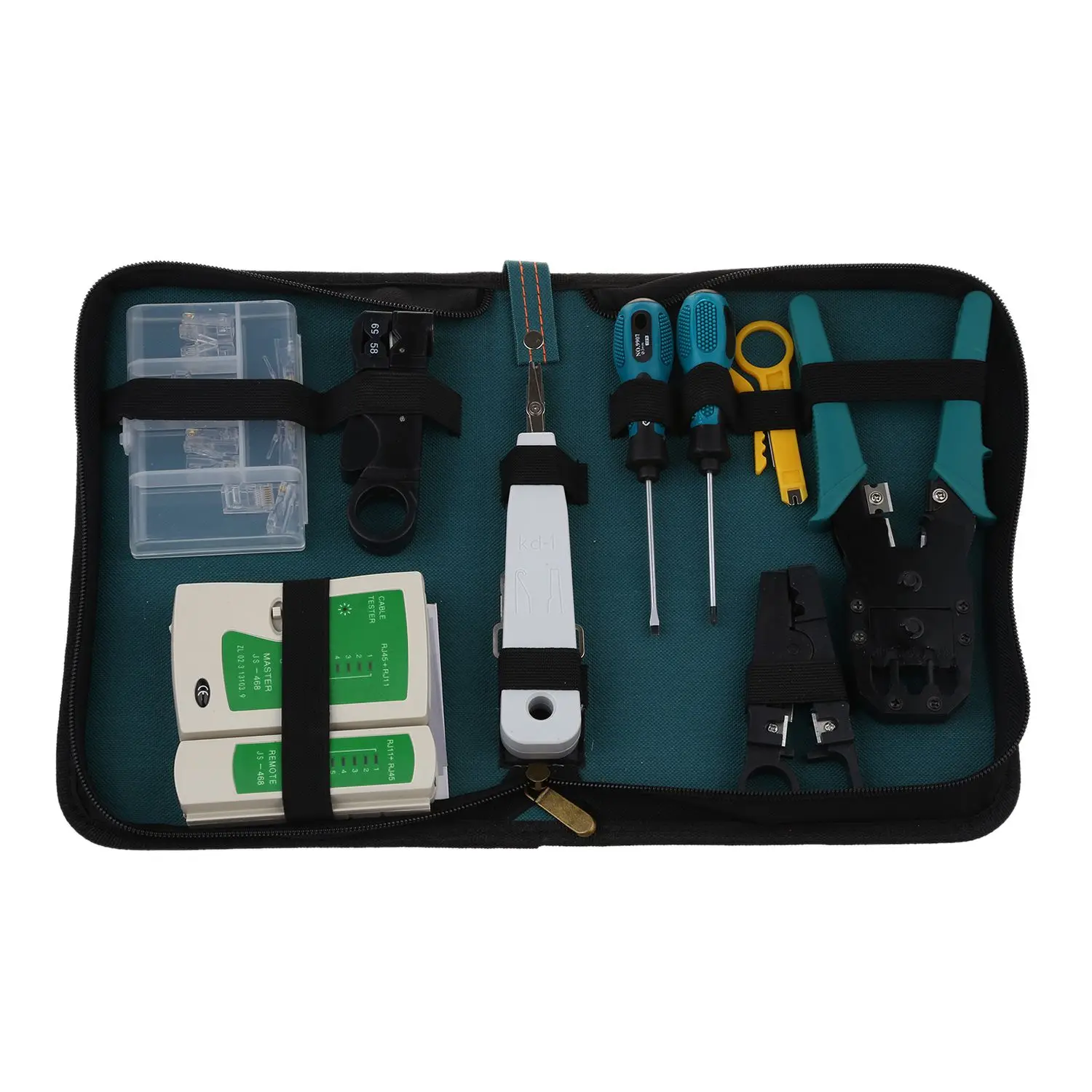 

11 in 1 Professional Network Computer Maintenance Repair Tool Kit Toolbox for Stripping cable / make Ethernet connector
