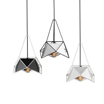 

Pendant light Iron Frame Kitchen Fixture Hotel Restaurant Natural Pendant Lamp Bedroom Suspension Lighting Hanglamp E27