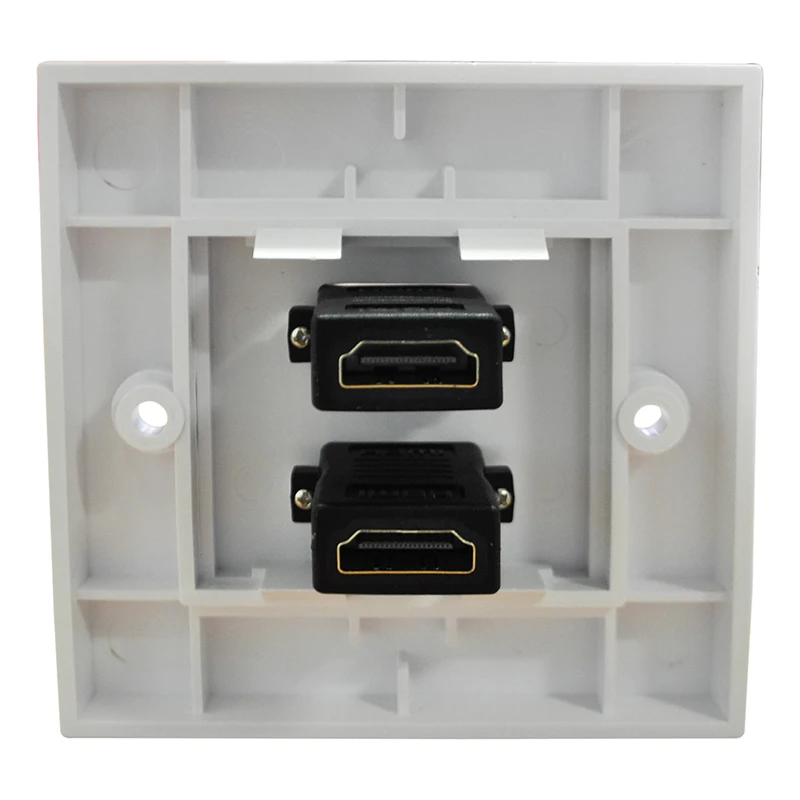 HDMI двойная Лицевая панель настенная розетка 2 порта для интегрированных