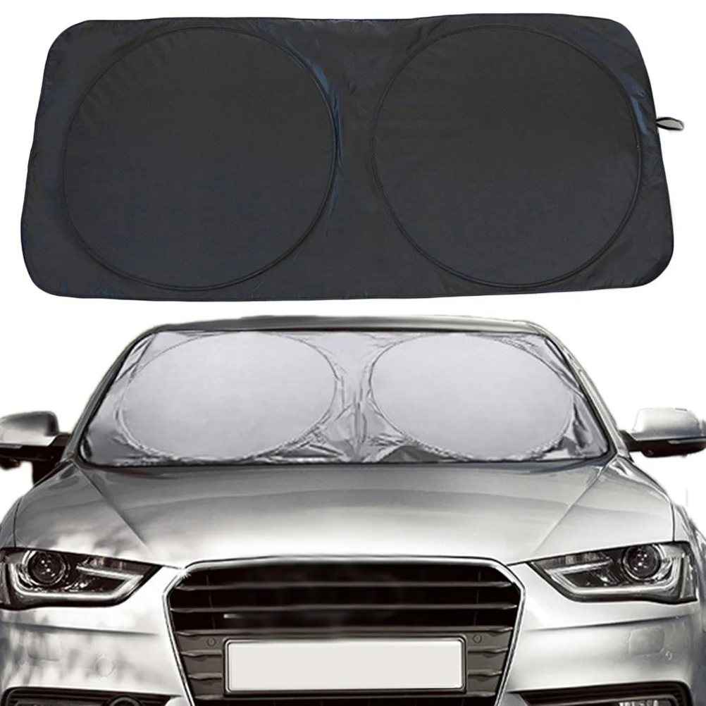 

150*70cm Car Sunshade Solar Reflective Silver Front Windowshield Sun Shade UV Rays Block Protector