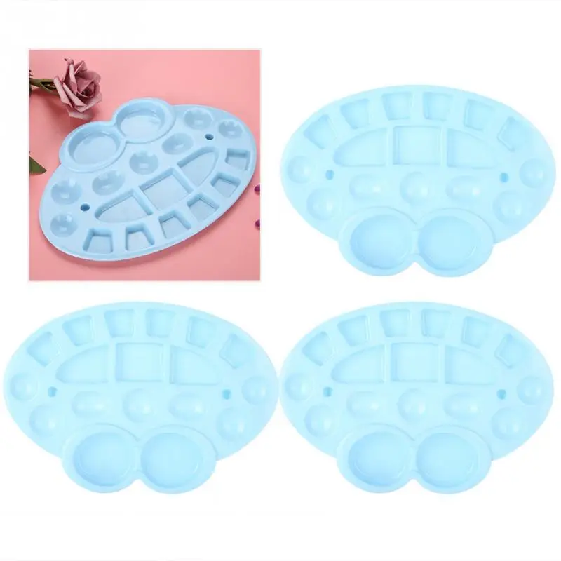 

3Pcs Mini Nail Art Finger Ring Palette Dish Nail Polish Holder UV Gel Shelf Painting Drawing Color Pigment Plate Showing Shelf