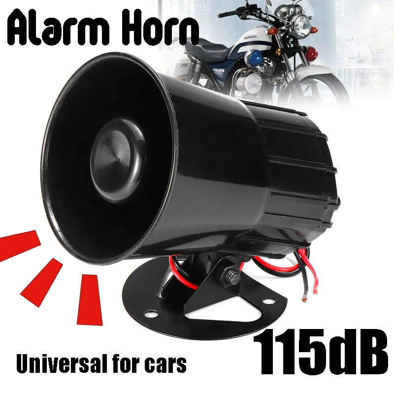 12 V سيارة الحرائق رجال الشرطة بوق إنذار المنزل بوق إنذار 20 W قوية الصوت سيارة 6 لهجة بوق إنذار
