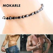 Черный ножной браслет для похудения желчнокаменная цепочка из гематита стимулирующий акупунктурных точек Вес потери антицеллюлитный браслет L4