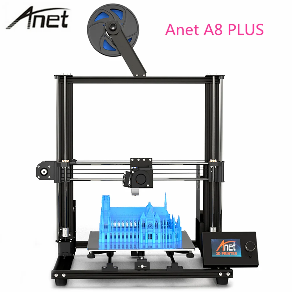2019 Anet A8 Plus улучшенная версия DIY 3d Принтер Высокоточный металлический Настольный