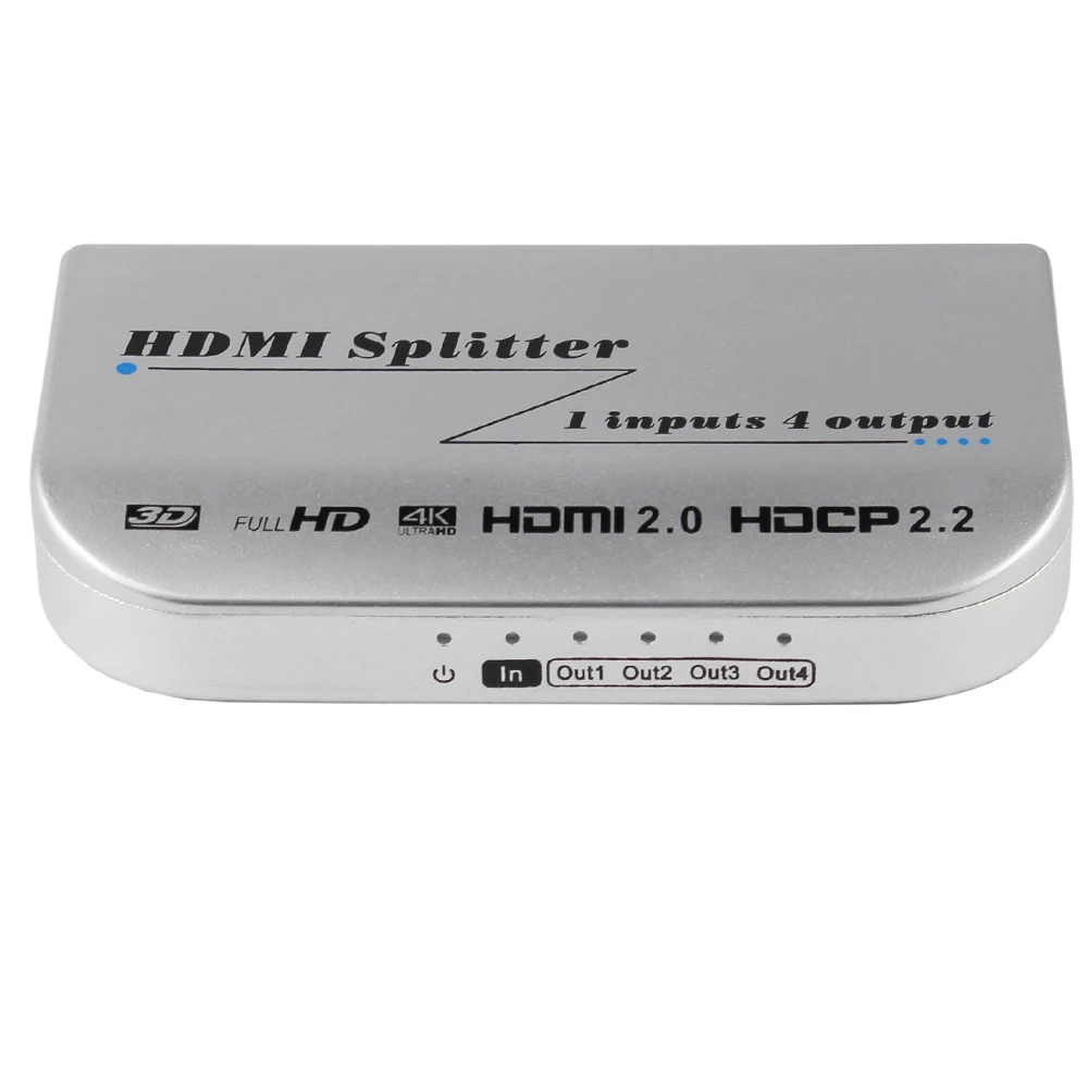 Hdmi сплиттер 1X4 Поддержка Hdcp 2 0 Hdmi2.0 разветвитель 4K для Apple Tv Ps4 | Электроника