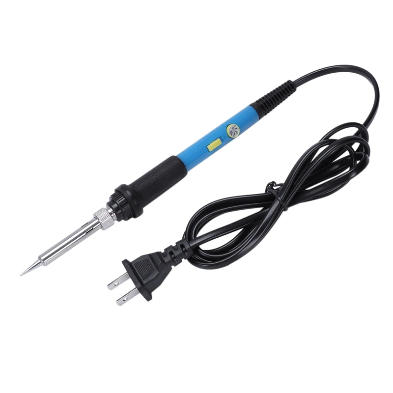 US Plug,60W 1100V Electric Soldering Iron Kit With Power Switch Adjustable Temperature Knob Welding Tool