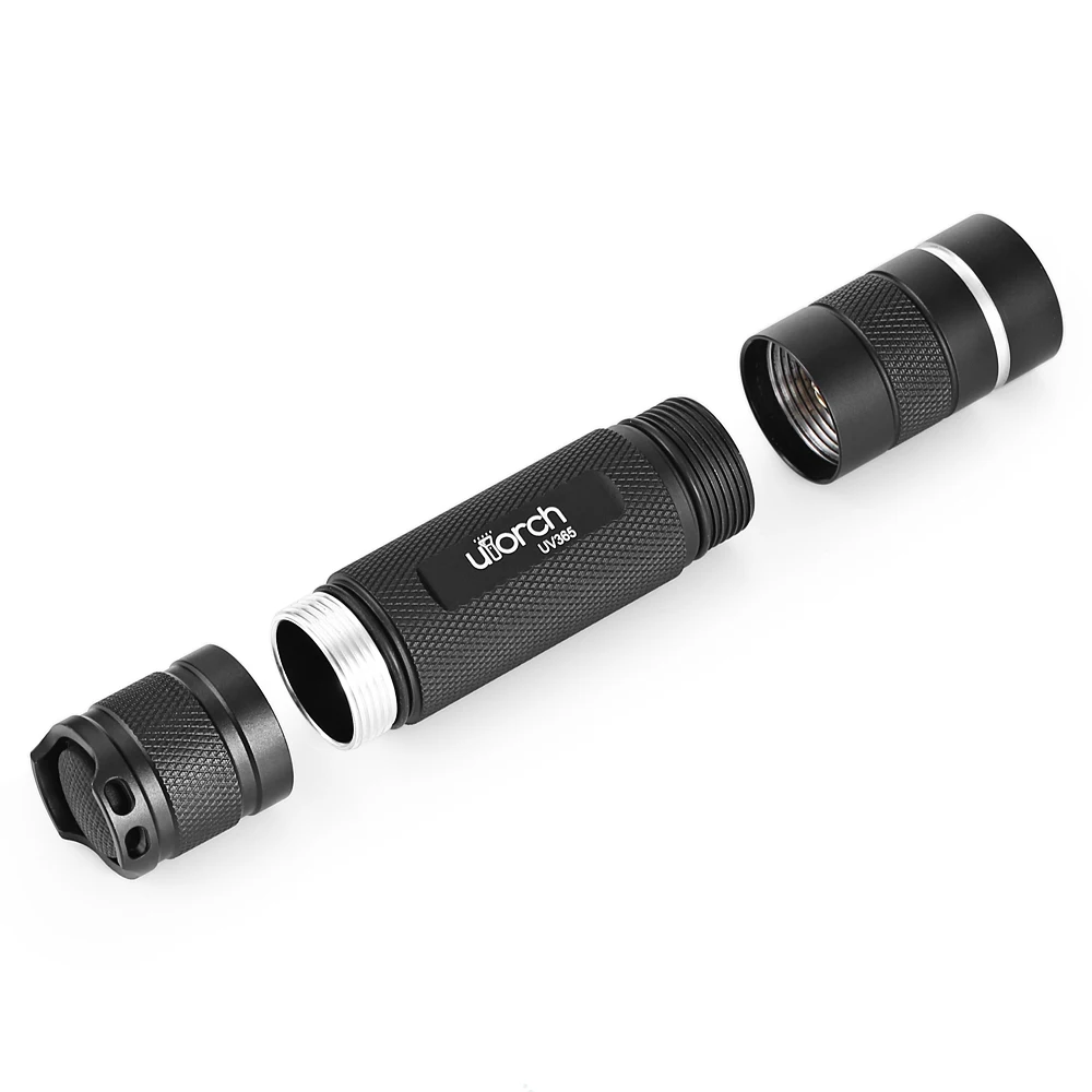 Портативный Водонепроницаемый 365nm Ультрафиолетовый светодиодный фонарик UV свет