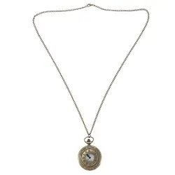 Бронзовые большие гравировка кружева бронзовые римские ожерелье с Цифрами Кварцевые винтажные карманные часы