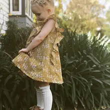 Pudcoco/платье для девочек; платье принцессы с цветочным узором для девочек; Праздничная летняя одежда для малышей; От 0 до 4 лет