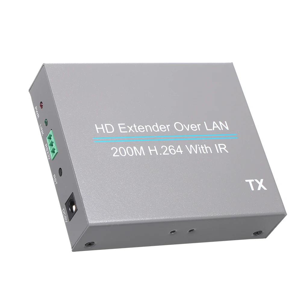 

HD Extender by Cat5/6e Full HD 1080P Deep Color Extender with Remote IR Control 200m/656ft For TV PC Office
