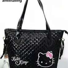 Рисунок «Hello kitty» яркие черные сумки Сумка кошелек CC-18B