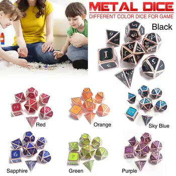 

For Dungeons&Dragons 7pcs/set Innovative RPG Dice D&D Metal Dice