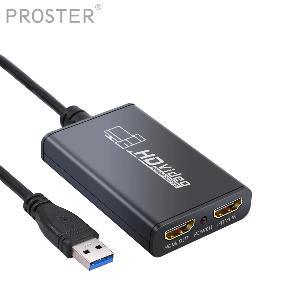 

PROSTER HD 1080P HDMI to USB 3.0 Video High Speed Capture Card HD Capture Adapter For Windows Laptops for Windows PC Laptops