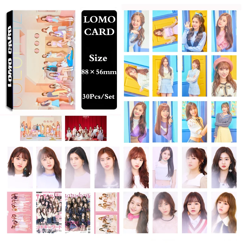 Lomo Card Kpop Izone альбом La Vie En Rose самодельная бумажная Фотокарта постер для фанатов
