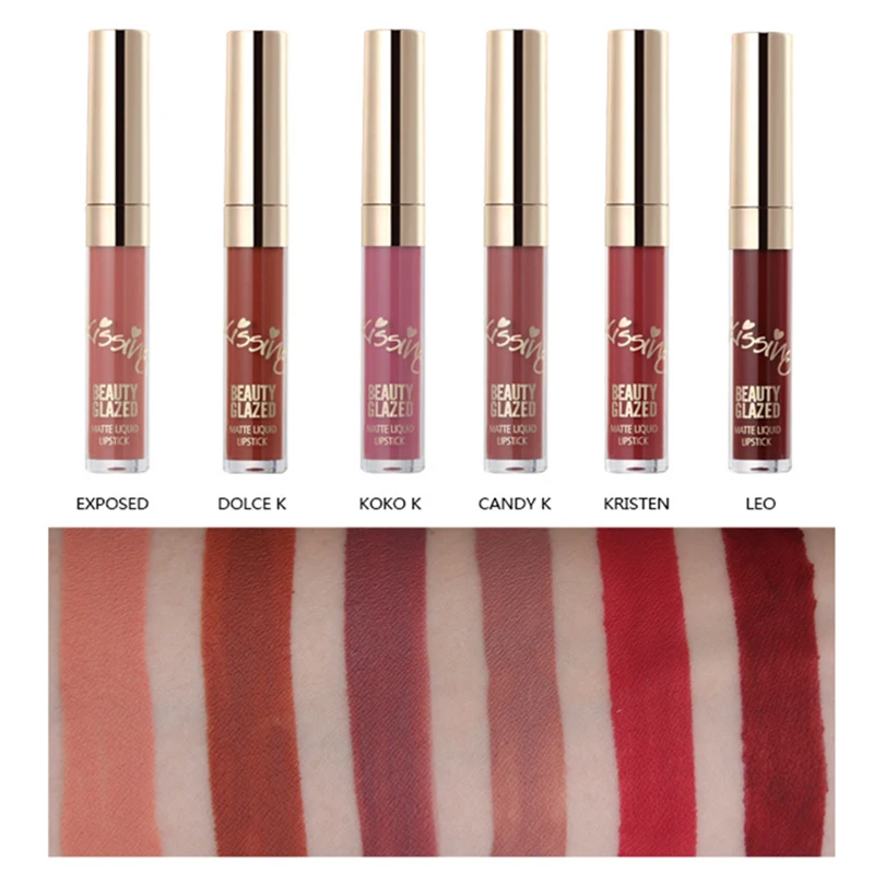 Набор матовых помад Beauty Glazed TSLM2 6 шт. жидкая помада для макияжа стойкий