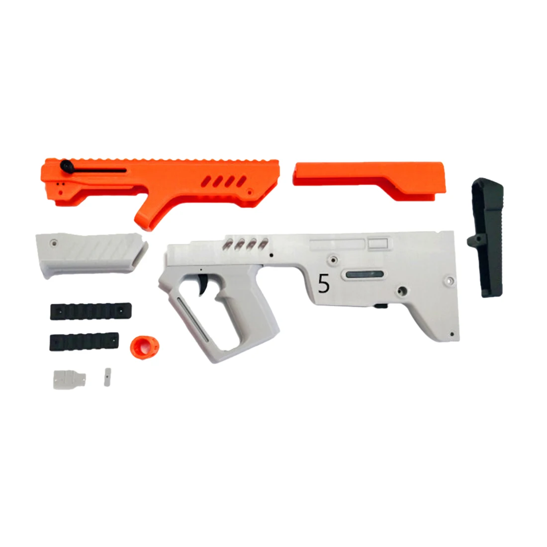 

High Recommend 1 Set XSW 3D Printing T-AR21 Outer Receiver Shell Kit For JM Gen.8 Gearbox - Orange + Gray