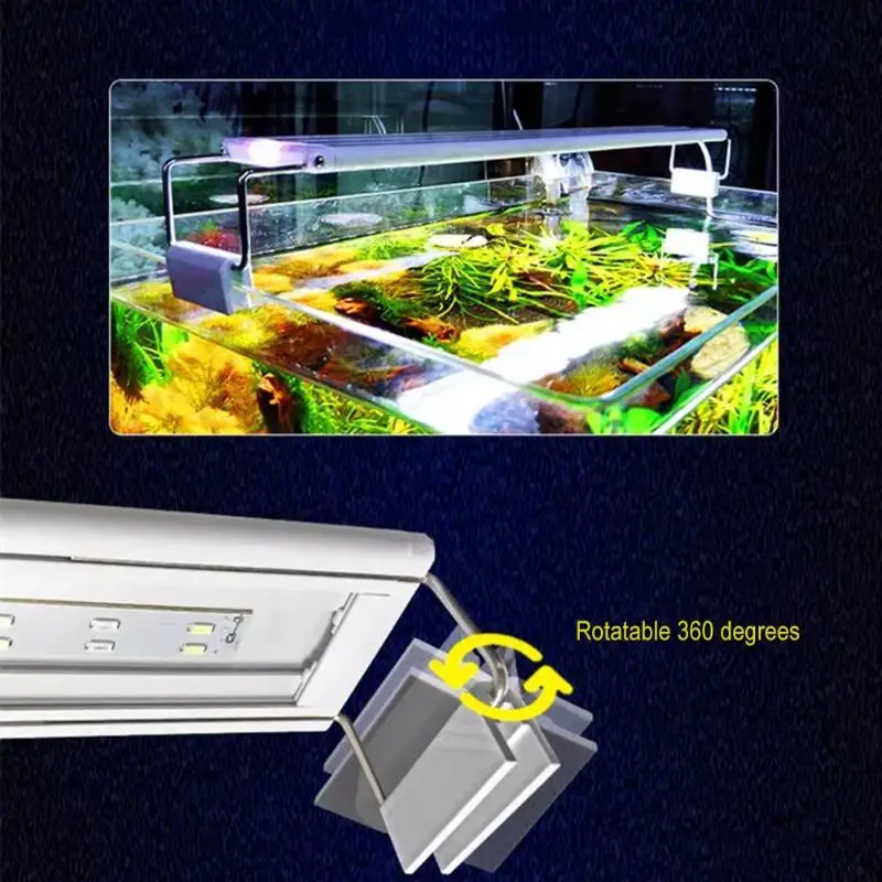 

Aquarium Aquatic Plant LED Light Fish Tank Extensible Waterproof Clip on Lamp For Fish Tank 15cm 21.5cm 33.5cm