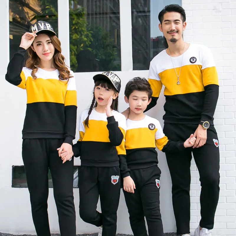 Family Clothing Outfits Girls Mommy Women And Boy Autumn Spring Cotton